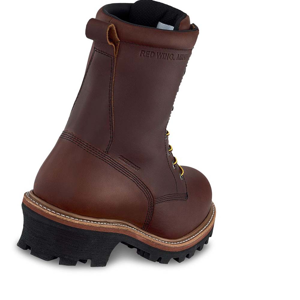 Red Wing LoggerMax 9-inch Insulated, Soft Toe Logger Men's Waterproof Boots Burgundy | ZA 389FDN